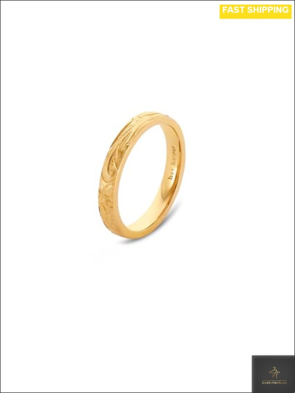 Gold Plated Stacking Ring Waterproof Sweatproof Non Tarnish